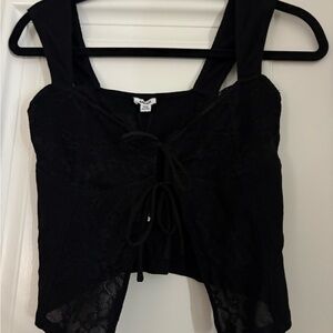 Garage Black Knit Top